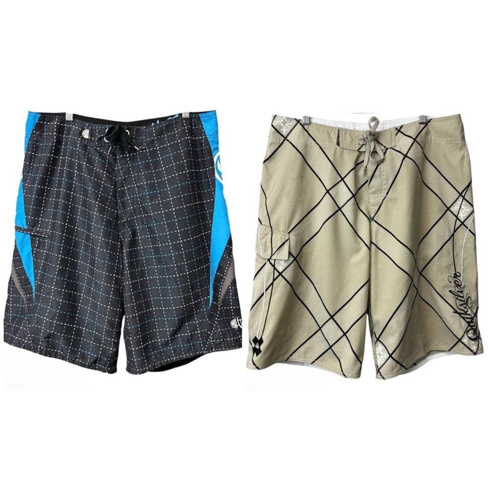 2 Piece Bundle Hawaiian Island Creations & Quicksilver Board Shorts Size 36